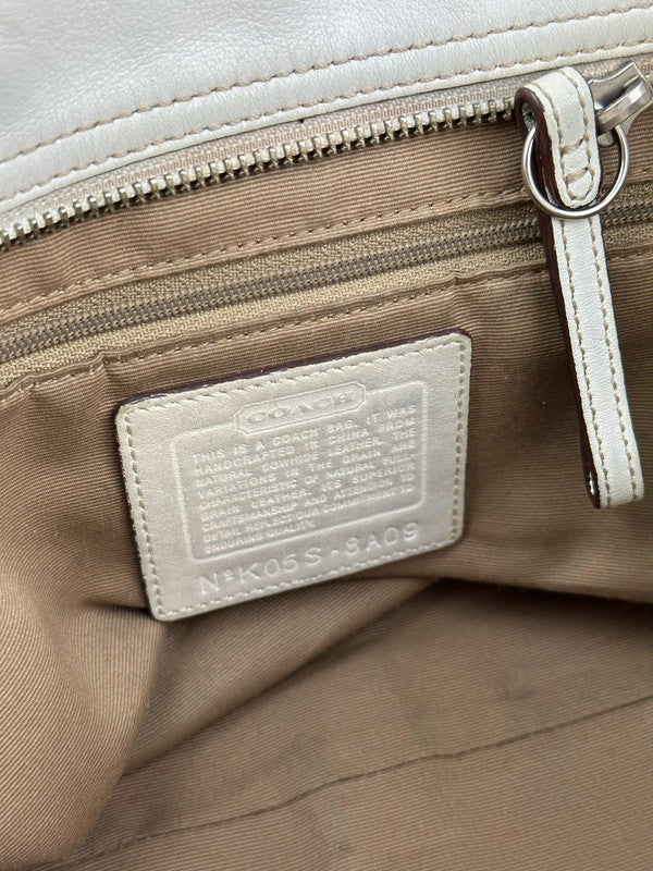 White Leather Soho Small Satchel - Zage Vintage