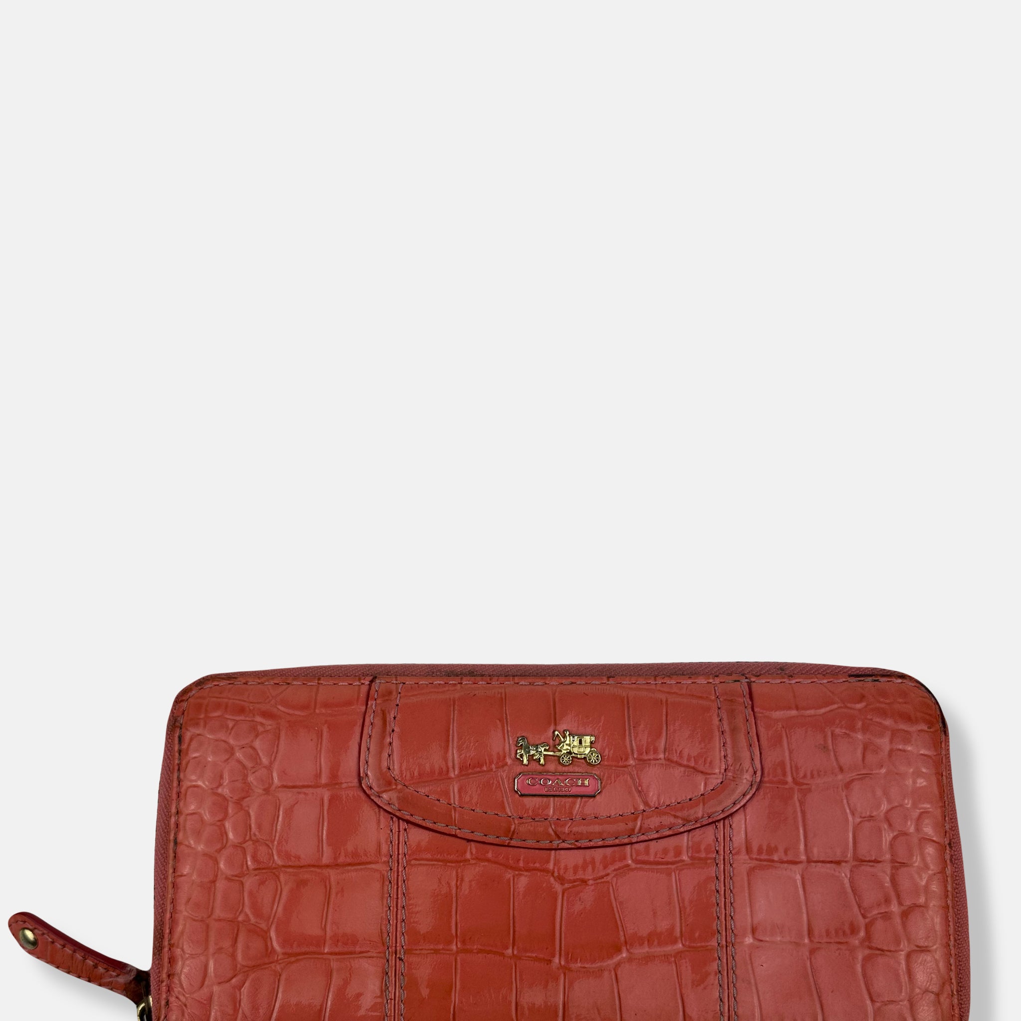 Red Crocodile Leather Wallet