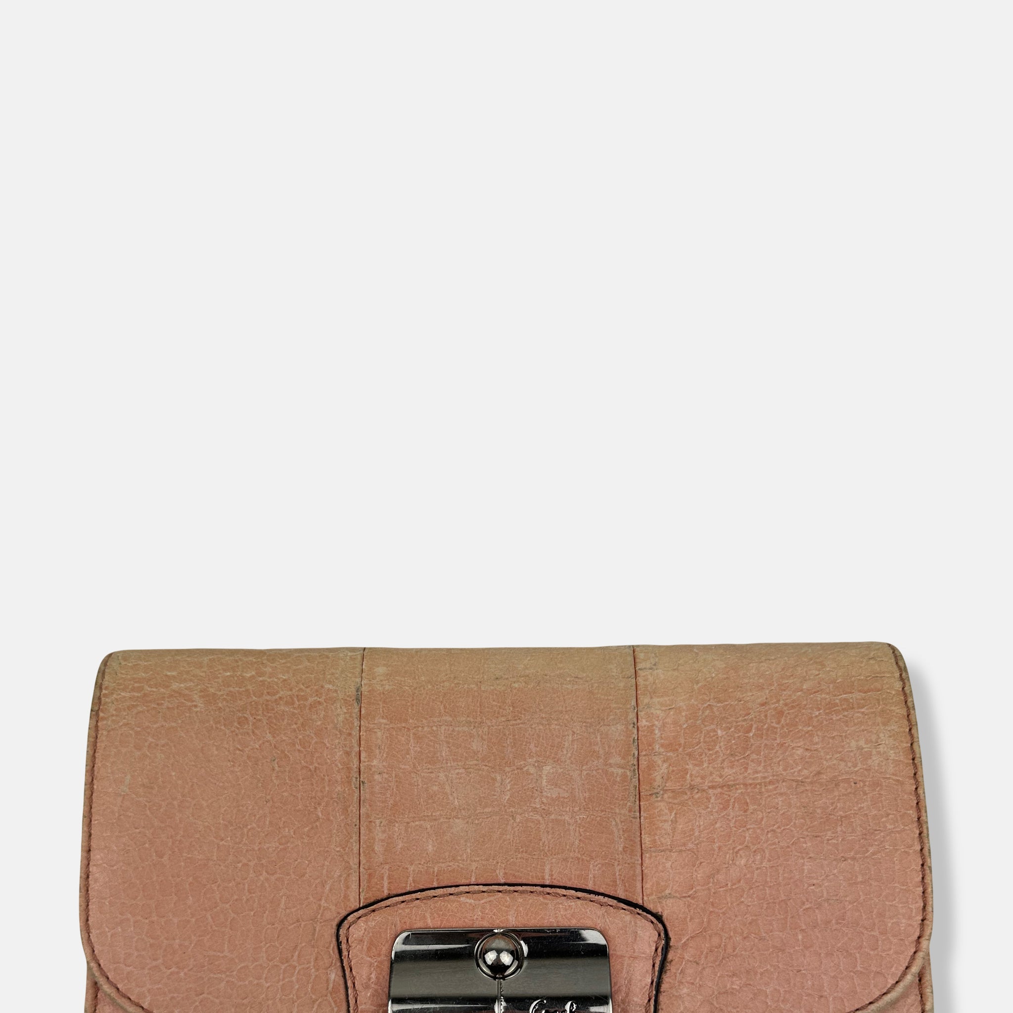 Blush Leather Trifold Wallet