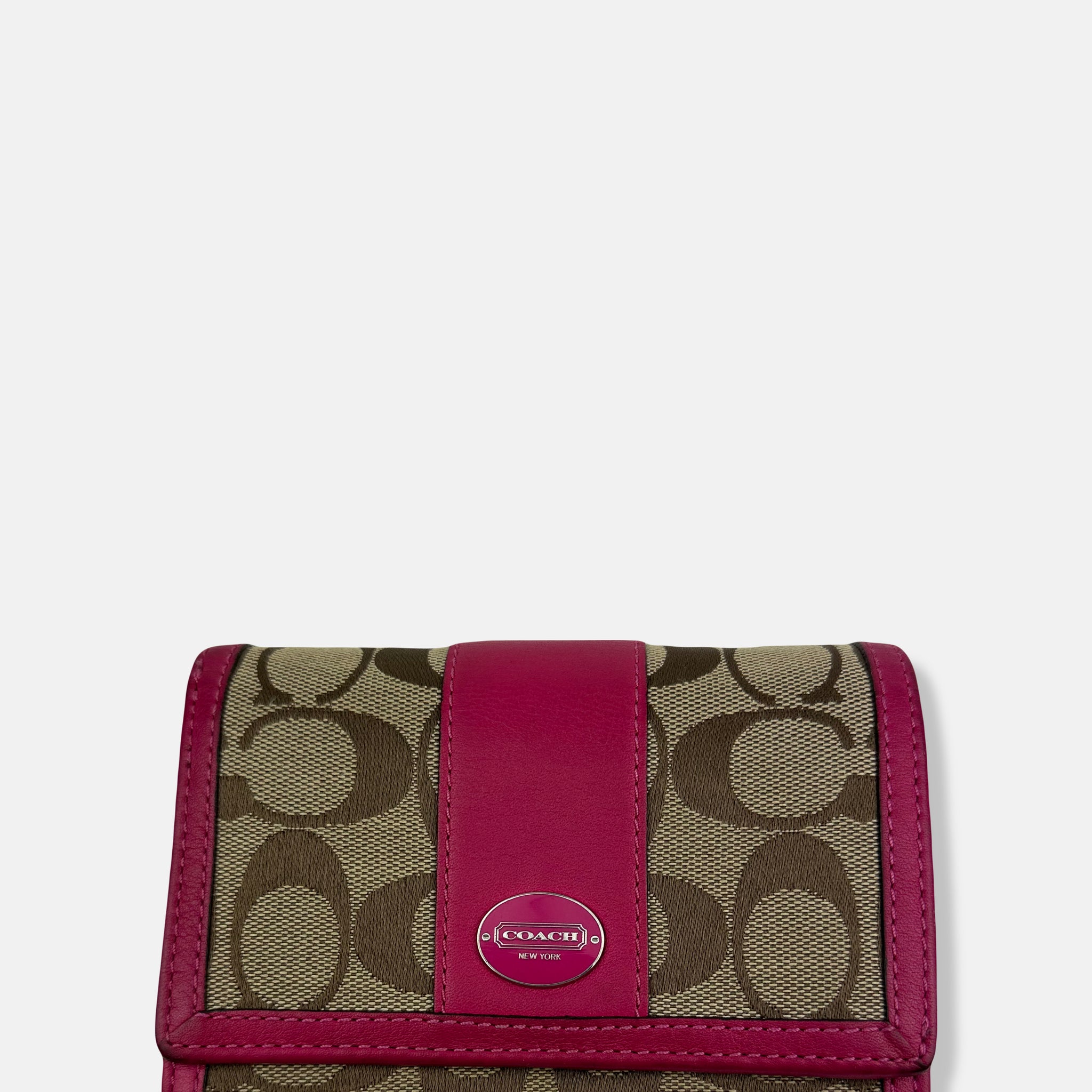 Pink Canvas Compact Wallet