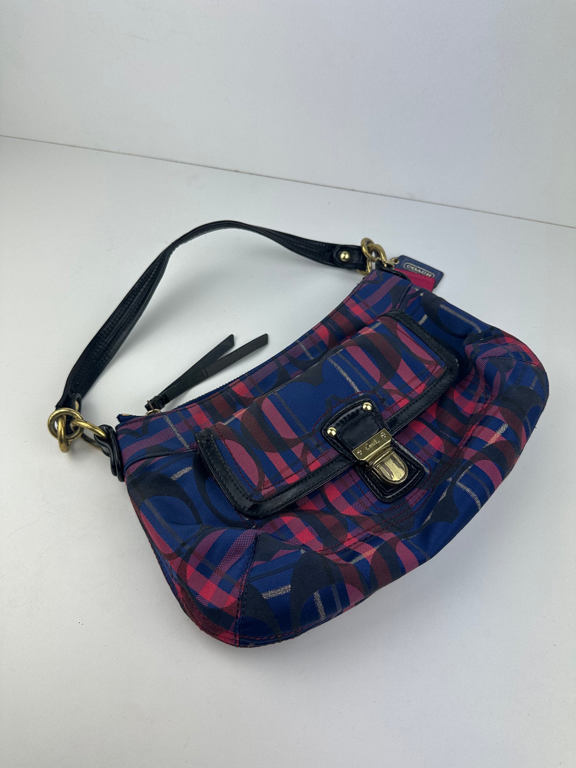 Poppy Tartan Groovy Check Handbag - Zage Vintage