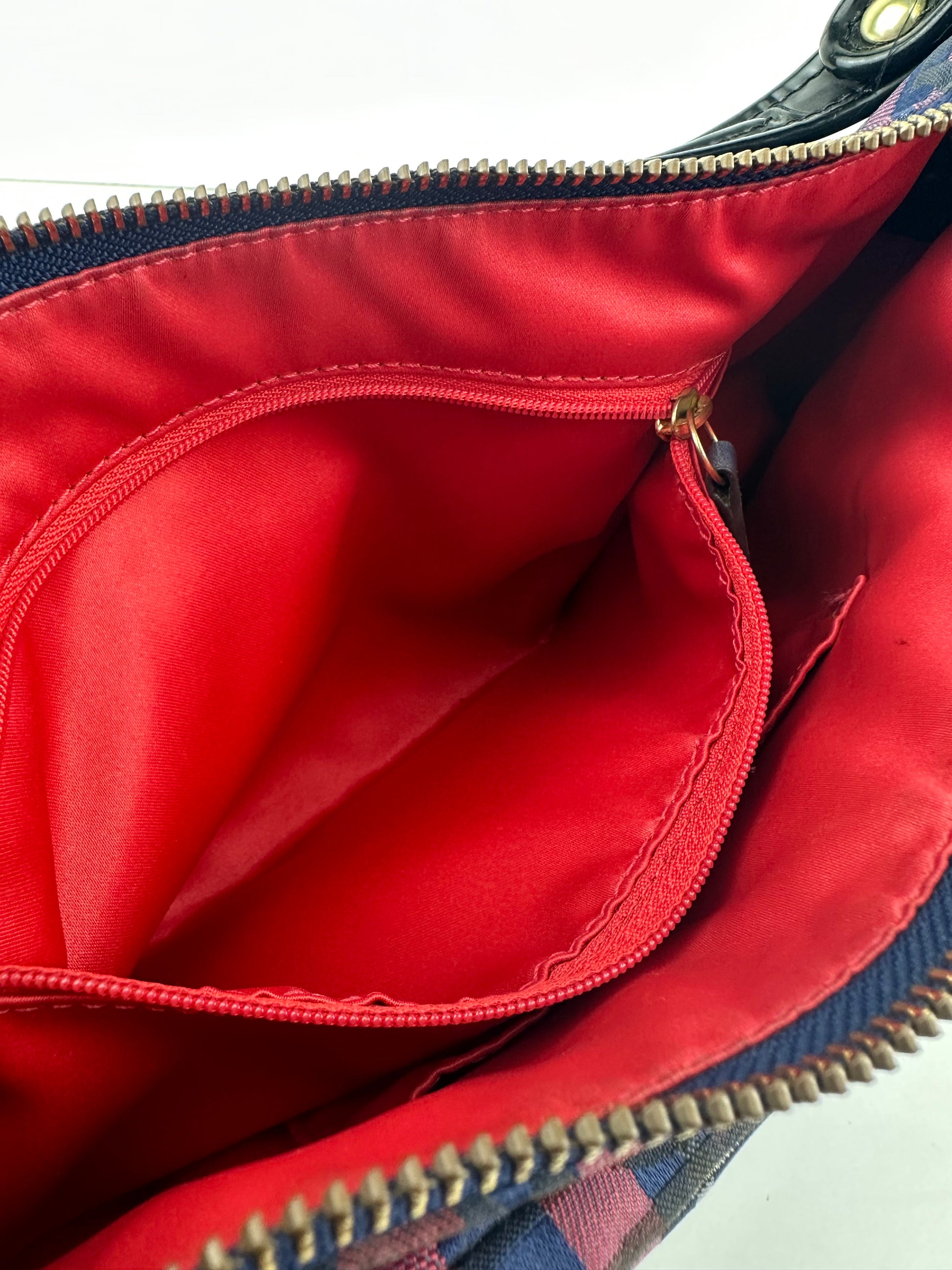 Poppy Tartan Groovy Check Handbag - Zage Vintage