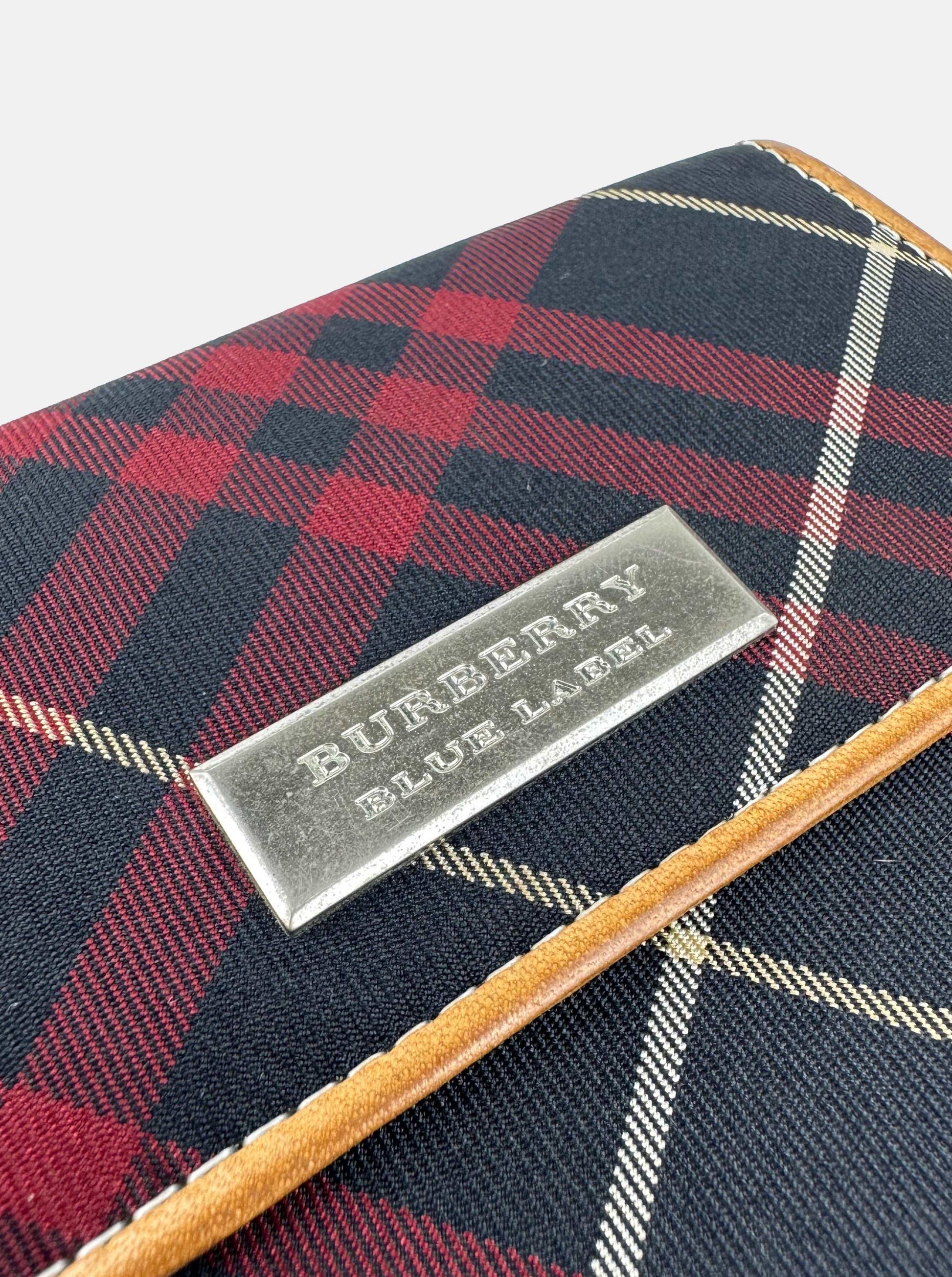 Navy & Red Tartan Double-Sided Wallet