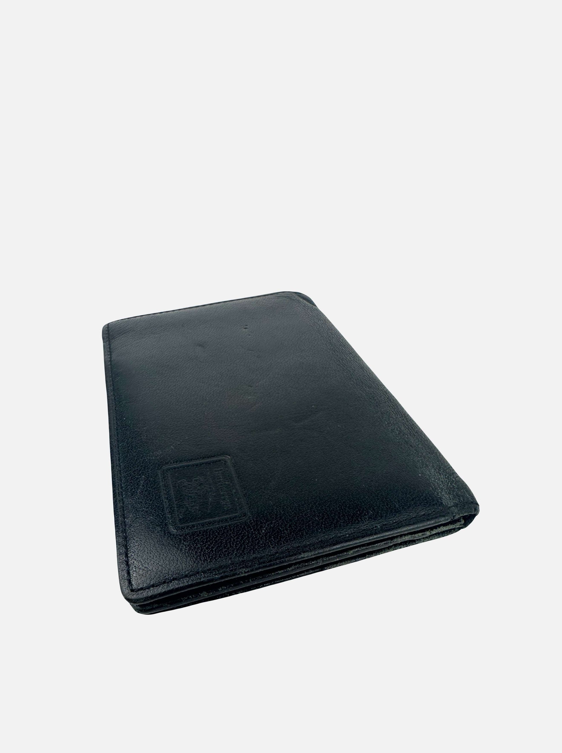 Black Leather Nova Check Pocket Organiser Wallet