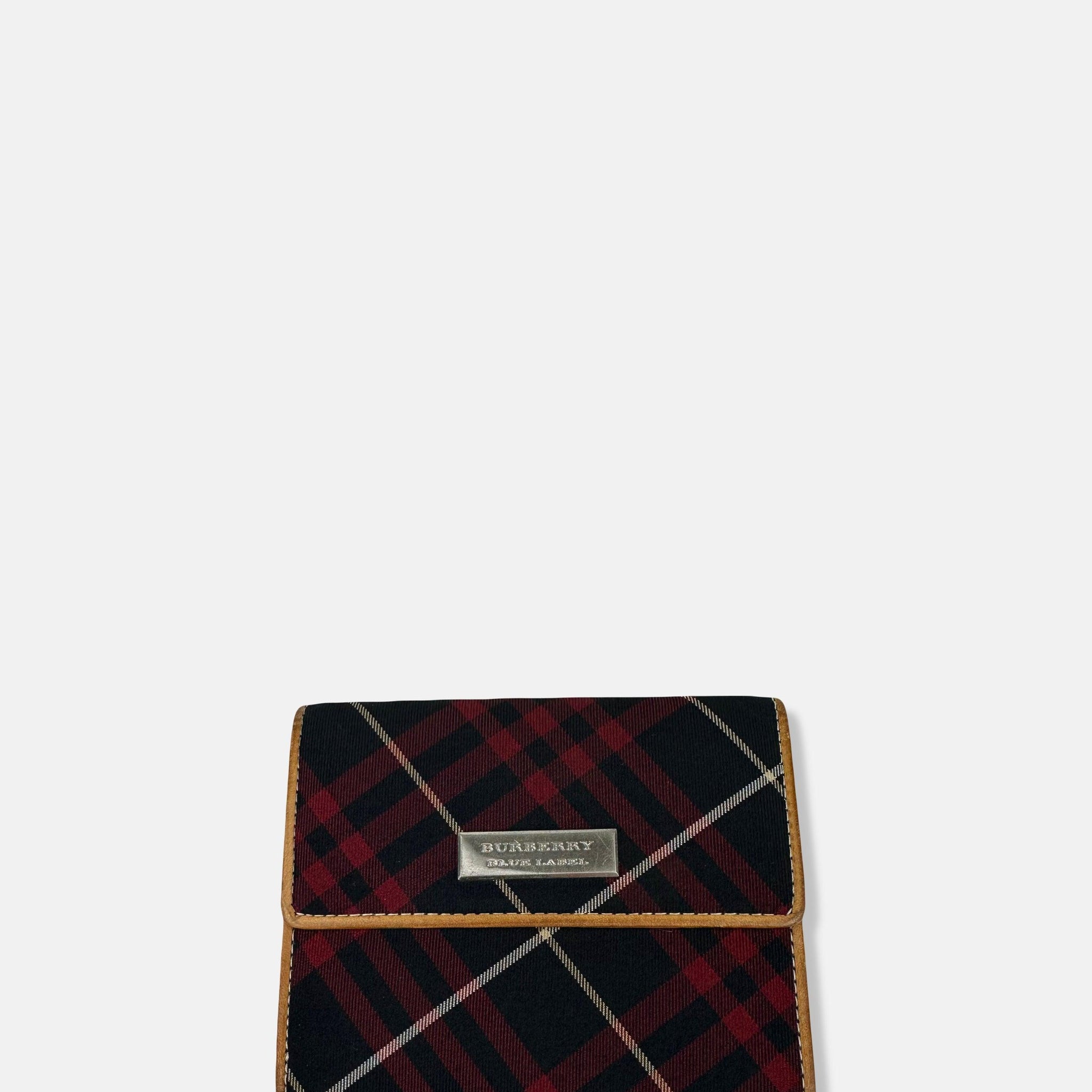 Navy & Red Tartan Double-Sided Wallet - Zage Vintage